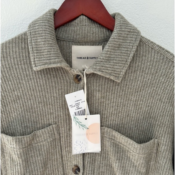 NWT Oversized Sage Green Knit Top - Picture 2 of 10